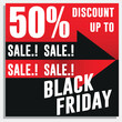 © delacroix7 - Promo background for Black Friday. Modern banner with lettering sale. Design template for Black Friday sale, advertising. Black Friday sale banner layout design vector illustration.