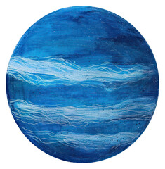 Wall Mural - abstract blue planet illustration