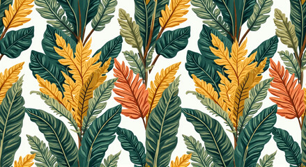 Naklejka na meble seamless pattern with leaves
