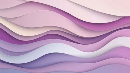 Wall Mural - Soft purple waves create a calming abstract background in a smooth, modern design