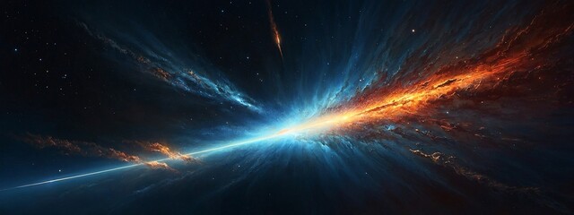 Wall Mural - A glazing lightspeed comet streaking through the cosmos