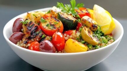 Colorful Grilled Vegetables and Quinoa Salad