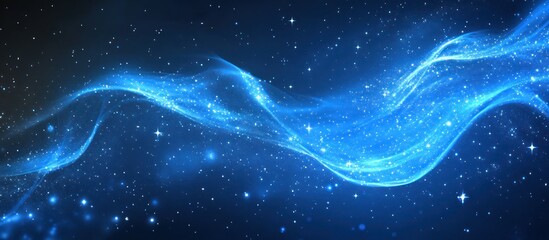 Wall Mural - Abstract Blue Galaxy Wave