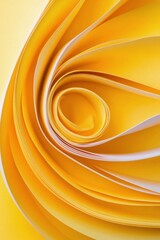 Wall Mural - Close-up view of a vibrant yellow rose spiral showcasing its intricate petals and delicate curves