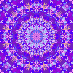 Poster - Geometrical radial tiled mosaic pattern mandala background - abstract circular colorful vector graphic design