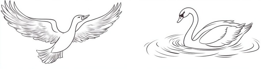 Logo design concept of an angel surrounded by a white background. The angel concept is minimalist and chic.