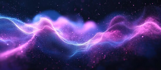 Wall Mural - Abstract Neon Wave Background