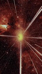 Wall Mural - hyperspace time travel in space galaxy. vertical design in 9:16 ratio. smartphone and social media