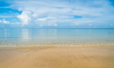 beautiful horizon landscape summer panorama front view point tropical sea beach white sand clean blu