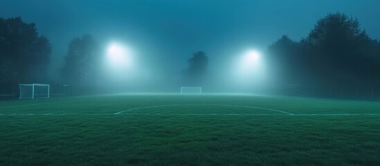 Football Field in Fog