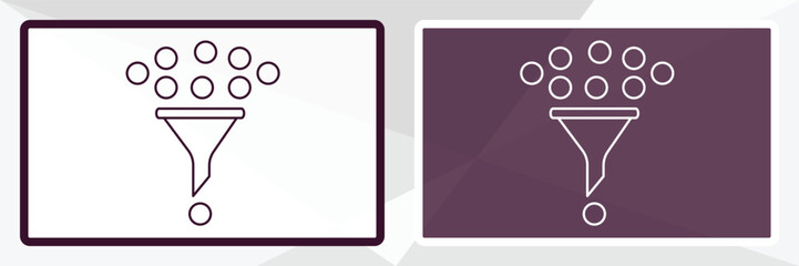 Aufkleber - sales funnel outline icon. linear vector from technology concept. thin line white and black sales fu