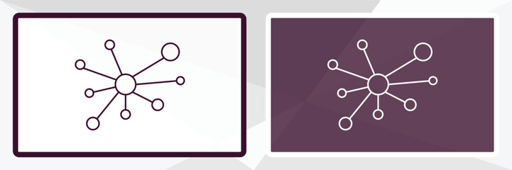 Aufkleber - social graph outline icon. linear vector from technology concept. thin line white and black social g