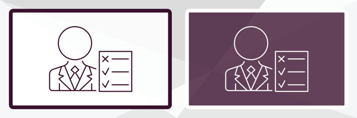 Aufkleber - project manager outline icon. linear vector from technology concept. thin line white and black proje