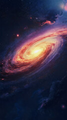 Wall Mural - galaxy wallpaper design, cosmic space astronomy scene, glowing cosmos universe in dark backdrop, sta