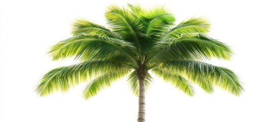 Sticker - Palm Tree Isolated on White Background