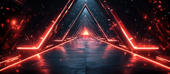 Sticker - Neon Triangle Corridor