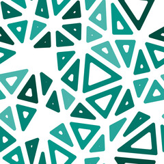 Poster - vector seamless pattern. large triangles size. monotone style. rounded triangular cells outlined. re