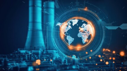 Poster - futuristic global energy concept illustration