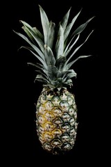 Psychedelic photo of MD-2 Pineapple on a black background