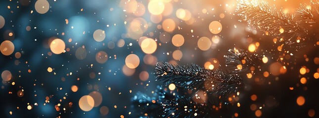 Wall Mural - Christmas party greeting card - Close up of sparkling sparklers and bokeh lights in the background of Sylvester New Year's Eve 2025.