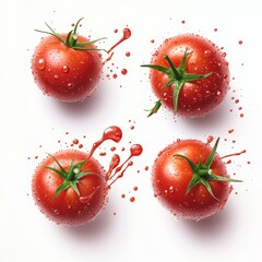 Cutouts of fresh tomatoes slathered in delicious ketchup