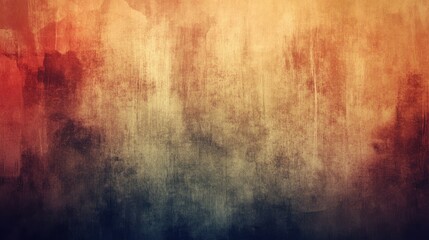 Poster - Abstract grunge texture with red, orange, yellow, and blue hues