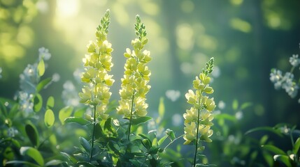 Canvas Print - Yellow Flowers in Sunlight: A Close-Up View of Nature's Beauty