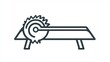 © Elchin Abilov - Saw concept line icon A minimalistic outline design representing a saw ideal for toolrelated or carpentrythemed visuals