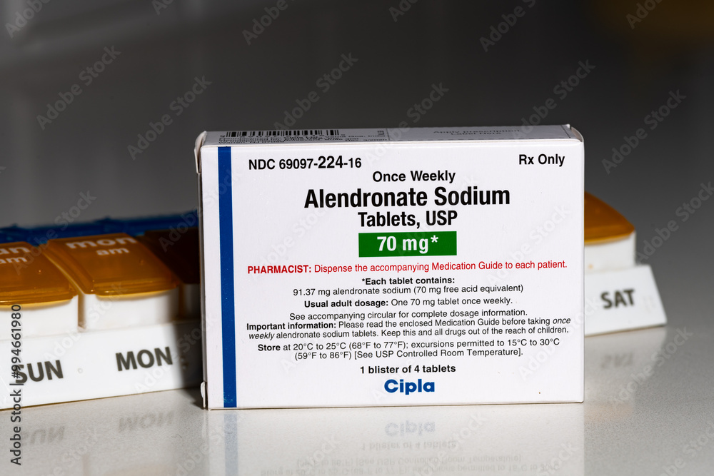 Generic Alendronate prescription rx for osteoporosis bone density loss ...