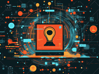 Aufkleber - Targeted Cyber Monday search engine ads graphics illustrations to optimize visibility and drive traffic to online stores
