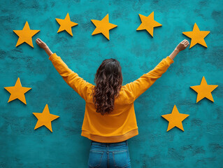 Aufkleber - Trust-building Cyber Monday customer review graphics illustrations to highlight positive feedback and boost credibility
