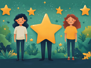 Aufkleber - Trust-building Cyber Monday customer review graphics illustrations to highlight positive feedback and boost credibility