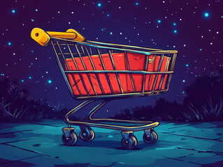 Aufkleber - User-friendly Cyber Monday shopping cart design illustrations to streamline the checkout process and reduce cart abandonment