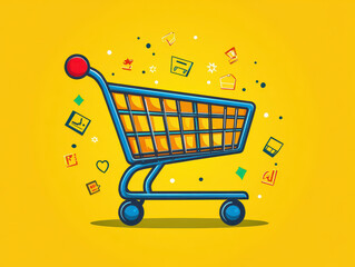 Aufkleber - User-friendly Cyber Monday shopping cart design illustrations to streamline the checkout process and reduce cart abandonment