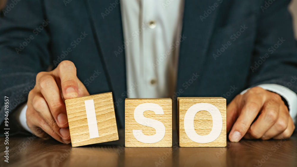 There is wood cube with the word ISO. It is an abbreviation for ...