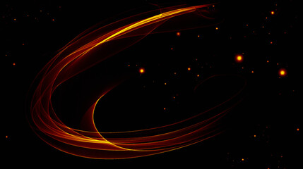 Wall Mural - Red energy and sparks on a black background. 