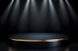 © AgungRikhi - Black Platform with Golden Edge Under Spotlights