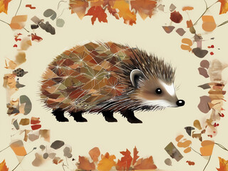 Wall Mural - Autumn Hedgehog 