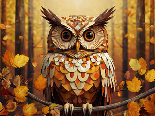 Canvas Print - Autumn Owl