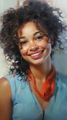 Canvas Print - Confident Charisma: A Close-Up of Confidence and Charm