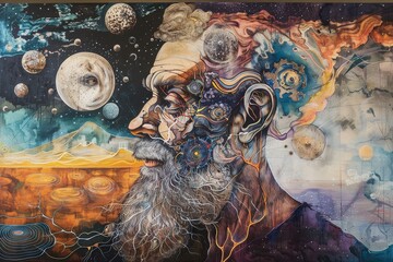 Wall Mural - Philosophical Portrait: Empedocles' Cosmogony