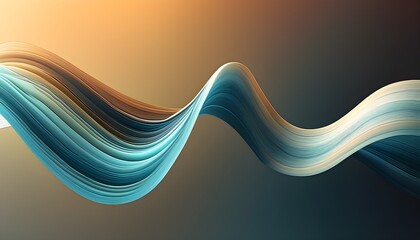 Wall Mural - Wavy Lines Abstract Background with Gradient Design for Modern Presentations