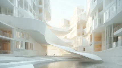 Sticker - Futuristic White Architecture