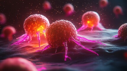 Abstract Cancer Cells