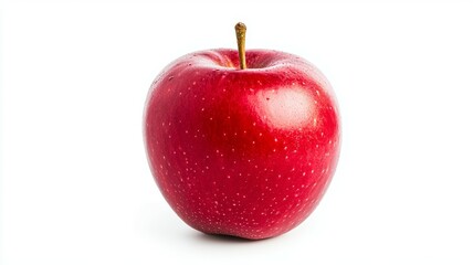 Poster - A red apple with a green stem