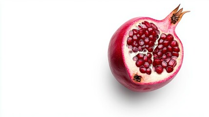 Poster - A red pomegranate with a hole in the middle