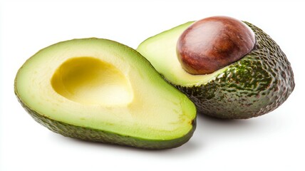 Poster - A green avocado with a brown pit in the middle