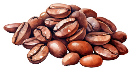 Canvas Print - PNG Coffee bean food coffee beans freshness.