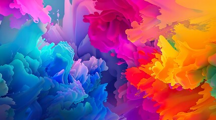 Canvas Print - Fashionable_and_Colorful_Fluid_Explosion_Color_