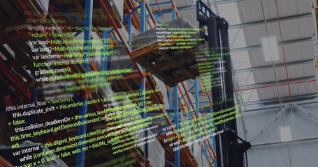 Poster - Image of data processing over warehouse